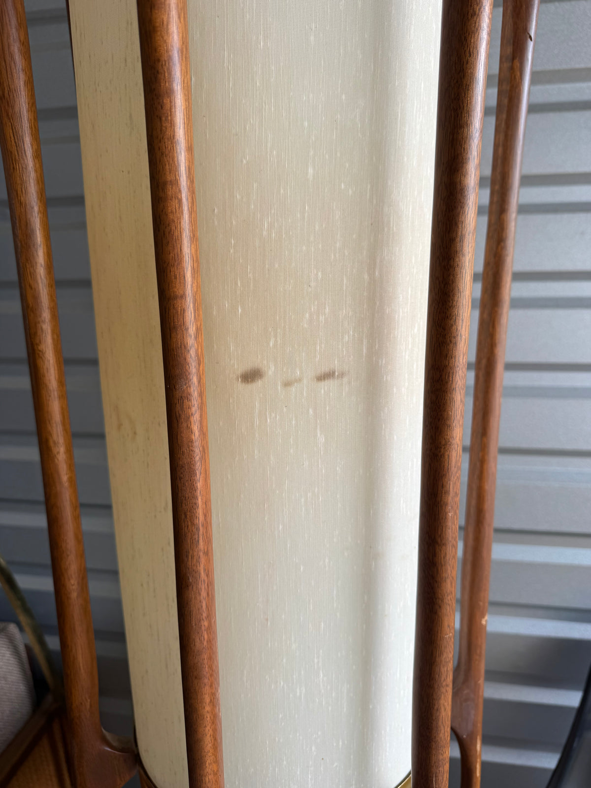 Modeline Mid Century Walnut and Brass table lamp