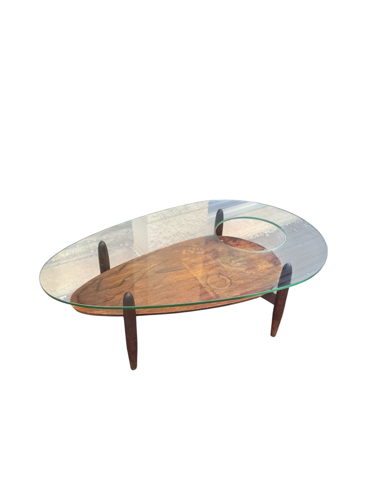 Adrian Pearsall By Craft Associates Mid Century 1960s Walnut Teardrop Coffee Table