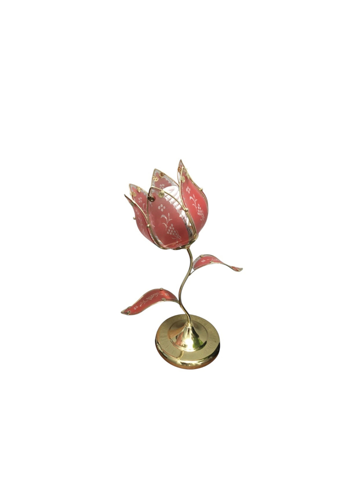 Anthony California Pink Tulip Lotus Table Flower Lamp