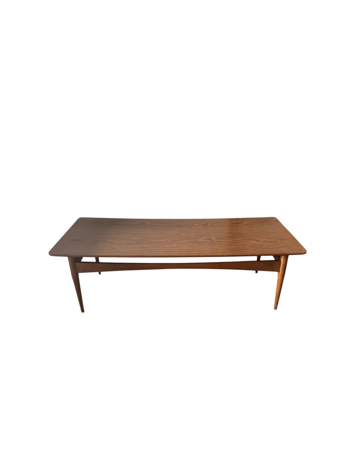 Low-Profile Mid Century Walnut Rectangular Coffee Table