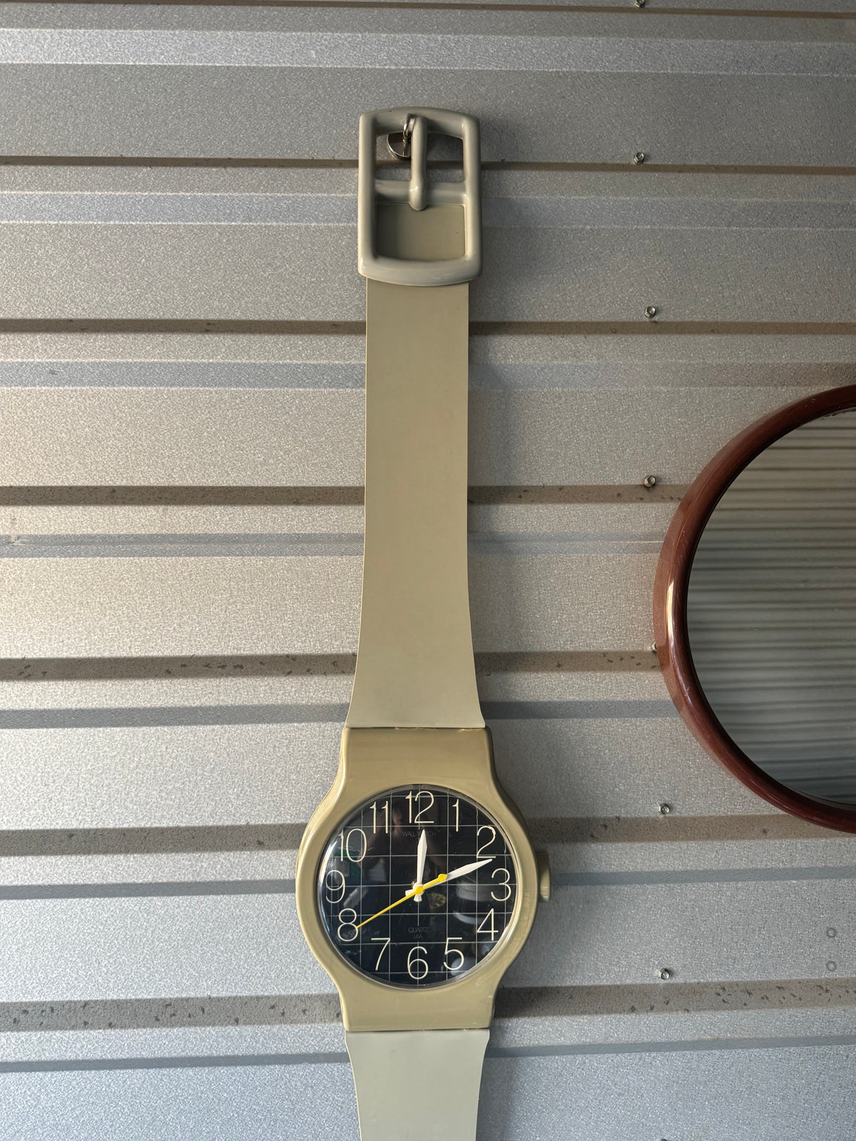 Oversized Mid-Century Wristwatch-Style Wall Decor Clock