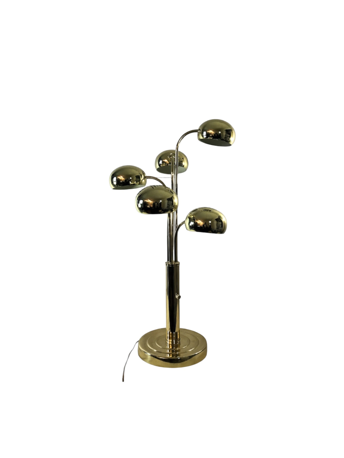 Brass Robert Sonneman Brass Eyeball 5 Arm Orb Waterfall Table Lamp