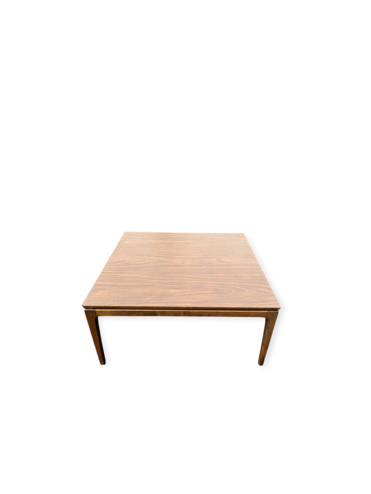 Mid-Century Modern Square Coffee Table with Wood Grain Top