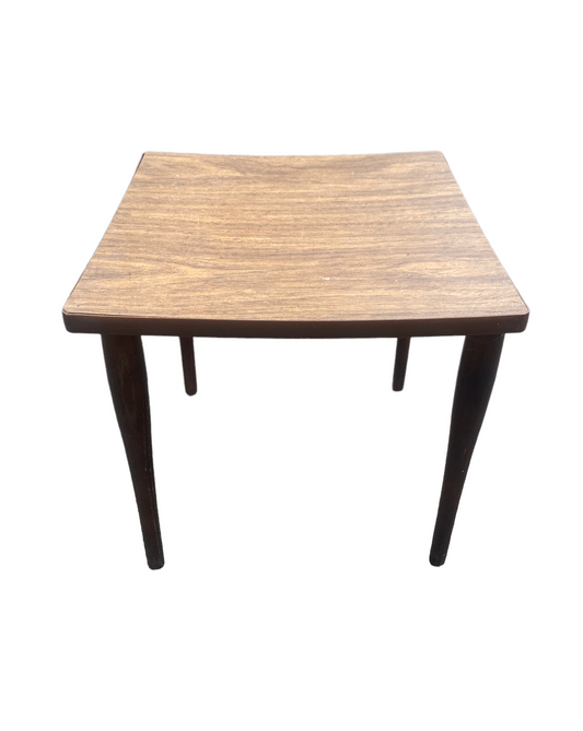 Atomic MCM Formica Small Wood Side Table or Plant Stand