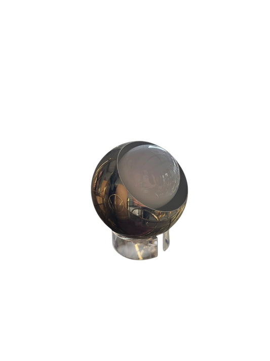 Sonneman-Style Gold Eyeball & Lucite Table Lamp