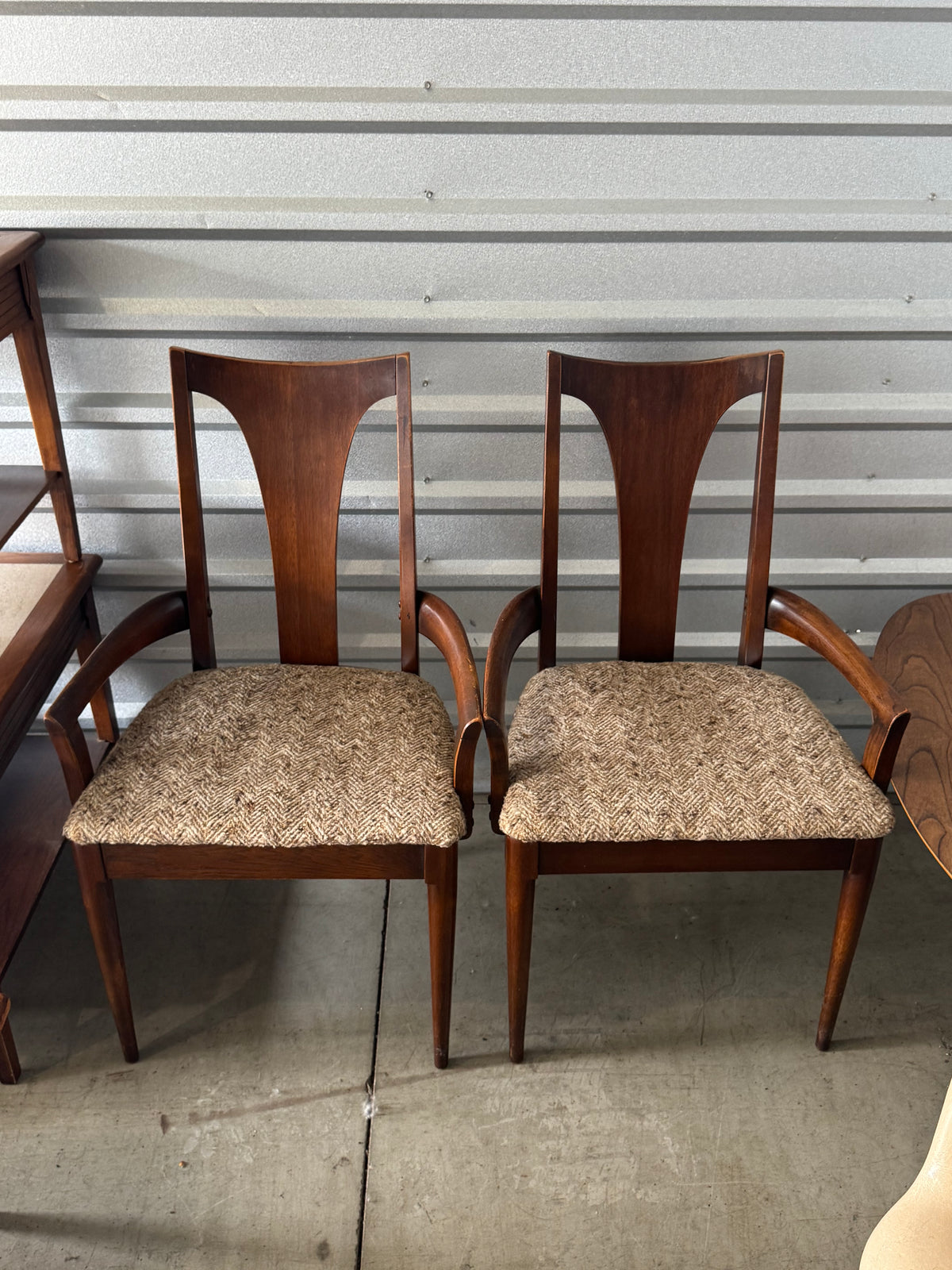 Broyhill Brasilia "Sculpta" Dining Armchairs, Pair
