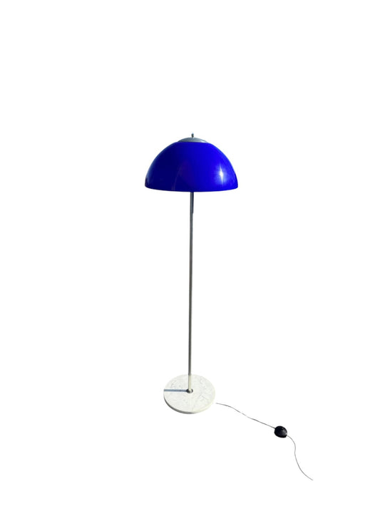 Harvey Guzzini Cobalt Glass & Marble Floor Lamp
