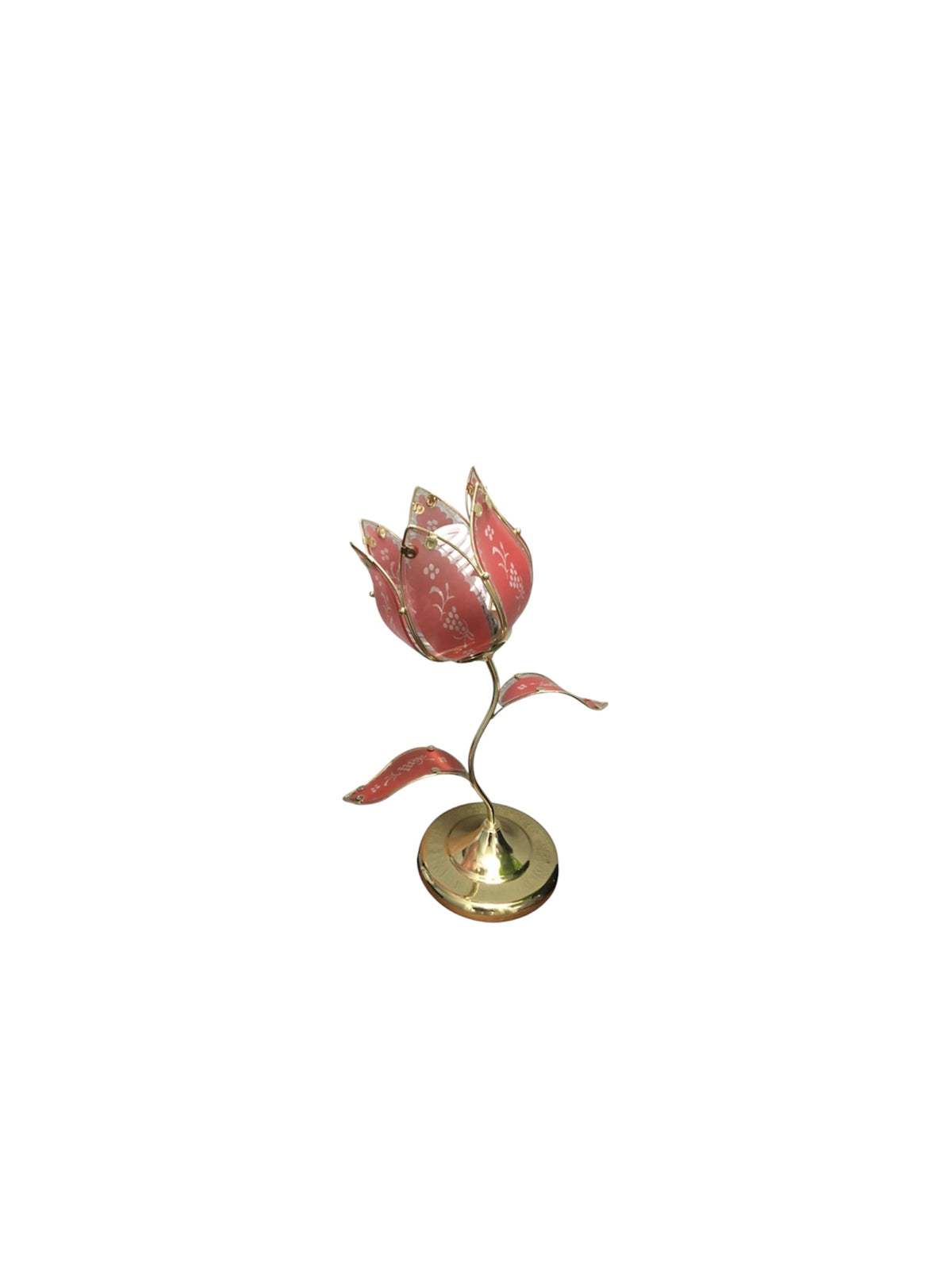Anthony California Pink Tulip Lotus Table Flower Lamp