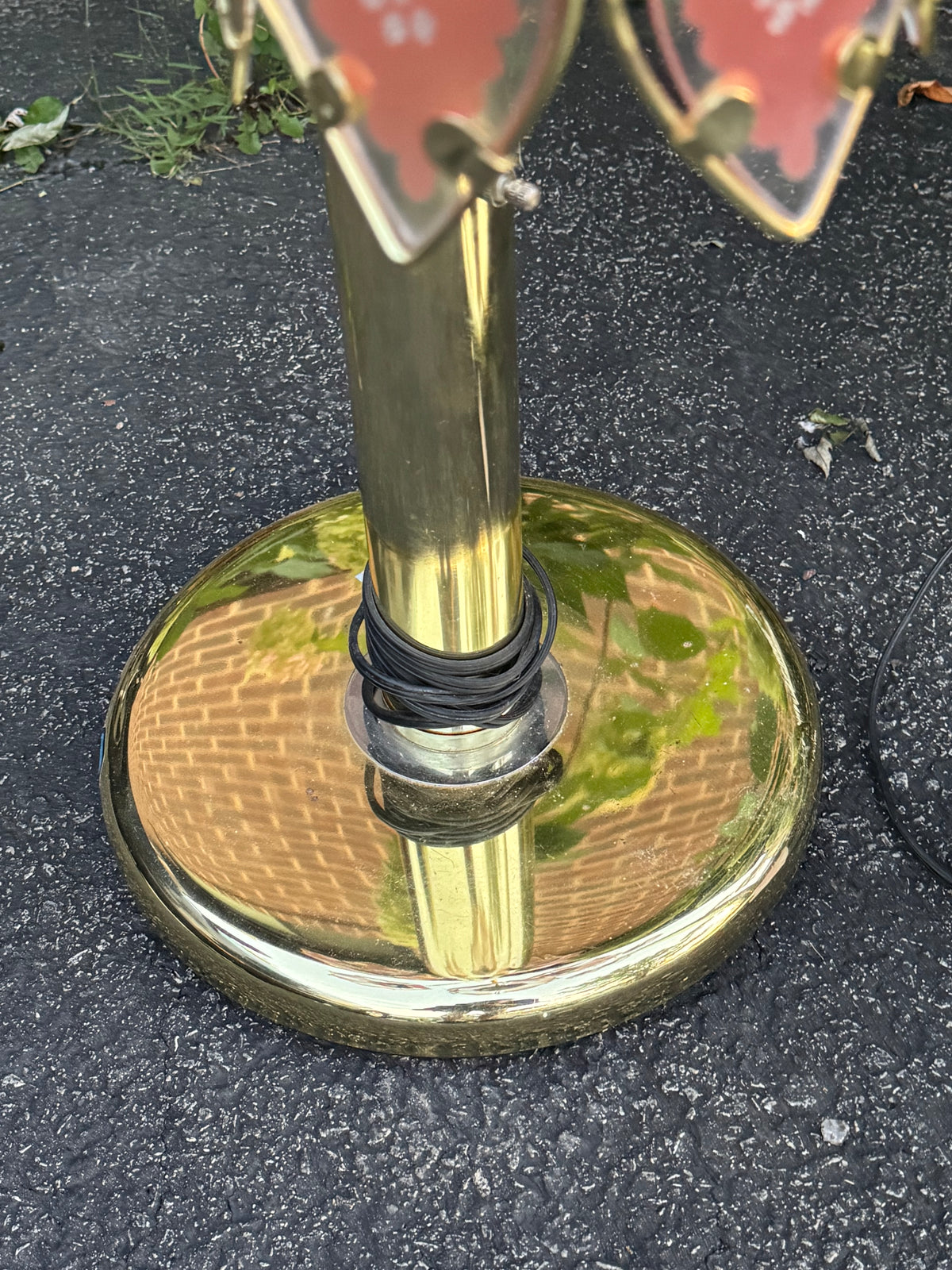 Anthony California Brass Lotus Waterfall Table Flower Lamp