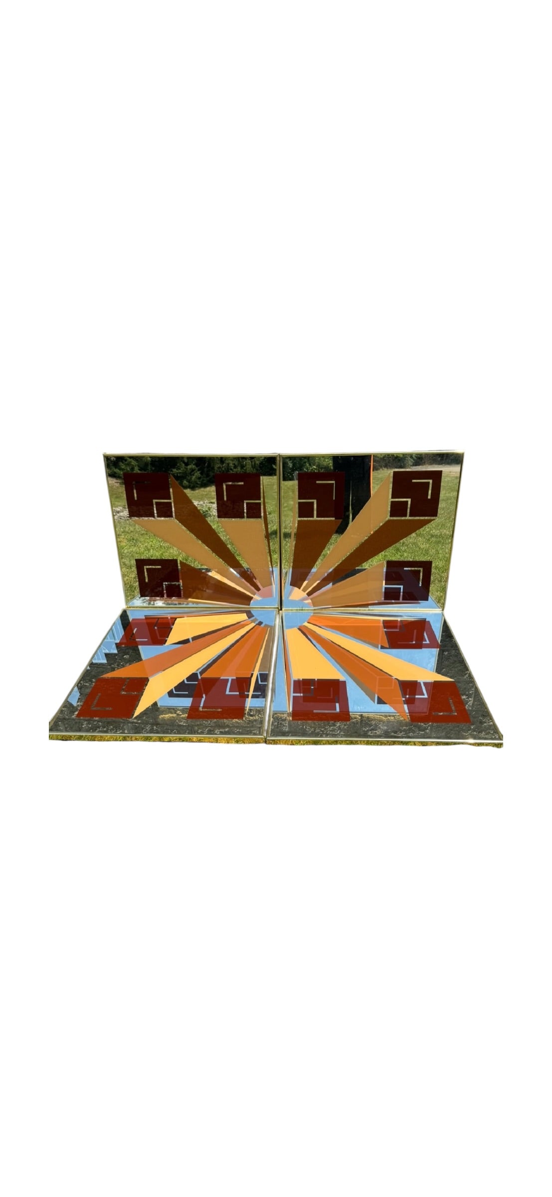 Mcm Wall Art Mirrors Pair (ON HOLD)