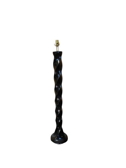 Michael Taylor Black Glazed Spiral Floor Lamp