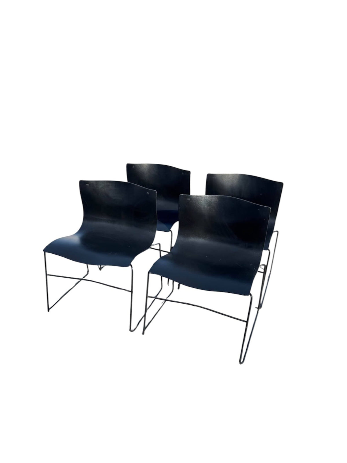 Massimo Vignelli Postmodern "Handkerchief" Dining Chairs, Set of 4