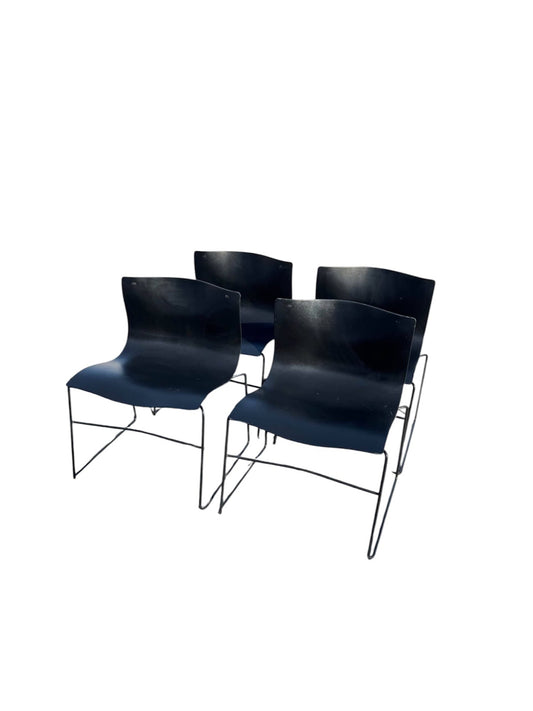 Massimo Vignelli Postmodern "Handkerchief" Dining Chairs, Set of 4