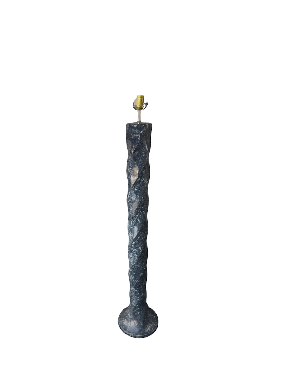 Postmodern Michael Taylor Grey Marbled Spiral Floor Lamp