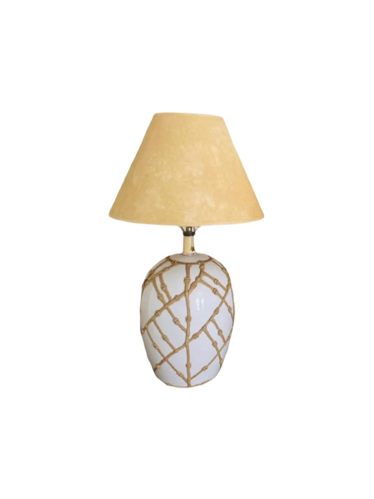 Ceramic Dorothy Draper Bamboo Table Lamp