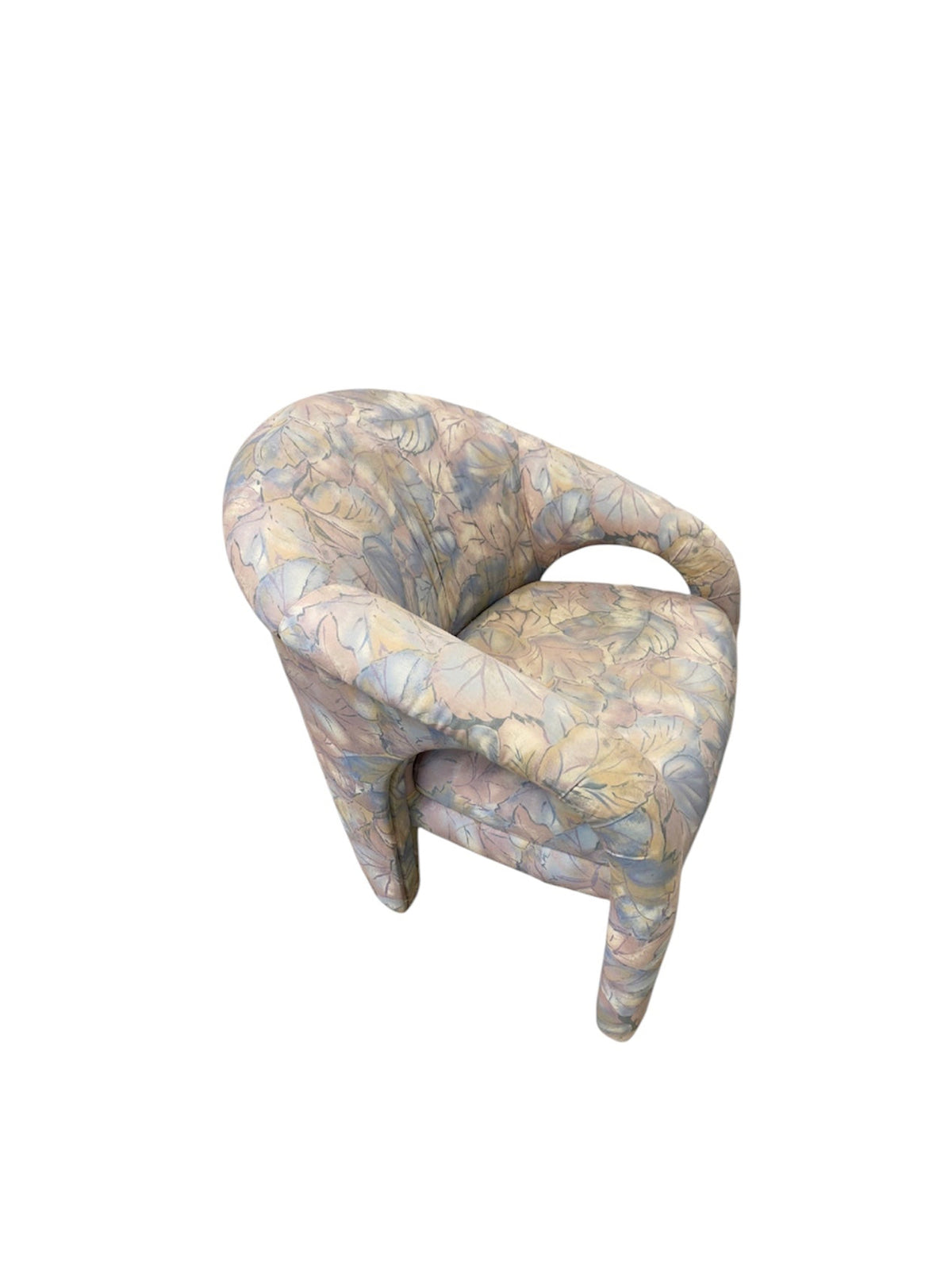 Postmodern Palm Beach Regency Sculptural Weiman Elephant Floral Pastel Arch Chair
