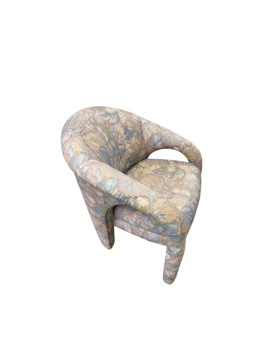 Postmodern Palm Beach Regency Sculptural Weiman Elephant Floral Pastel Arch Chair