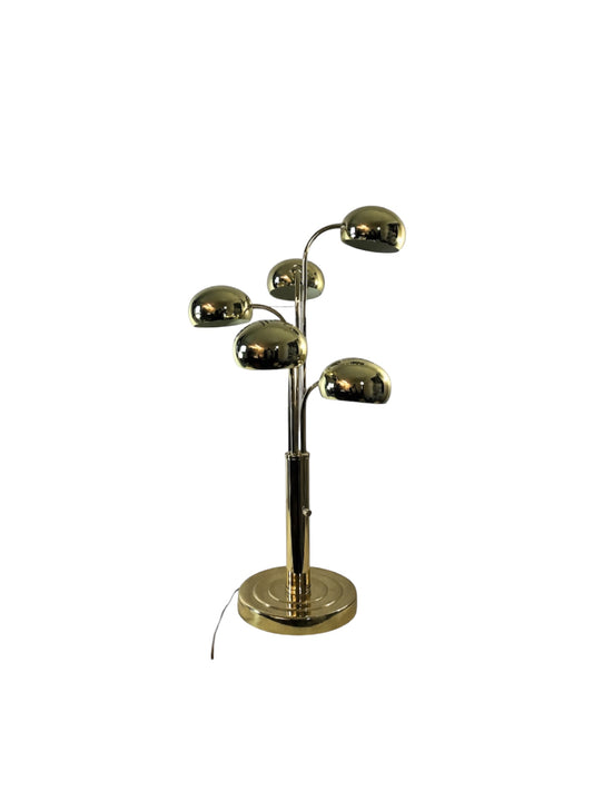 Brass Robert Sonneman Brass Eyeball 5 Arm Orb Waterfall Table Lamp