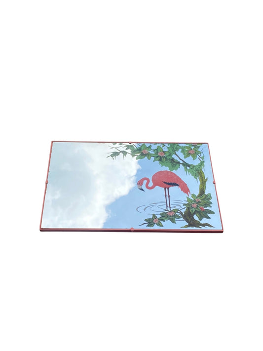 Palm Beach Regency Pink Painted Flamingo Wall Mirror