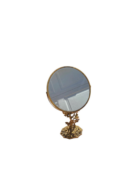 gilded vanity mirror round vintage