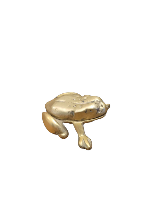 Frog Ashtray Brass Figure