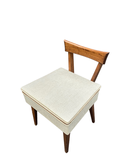 MCM Vanity Sewing Storage Accent Stool Chair