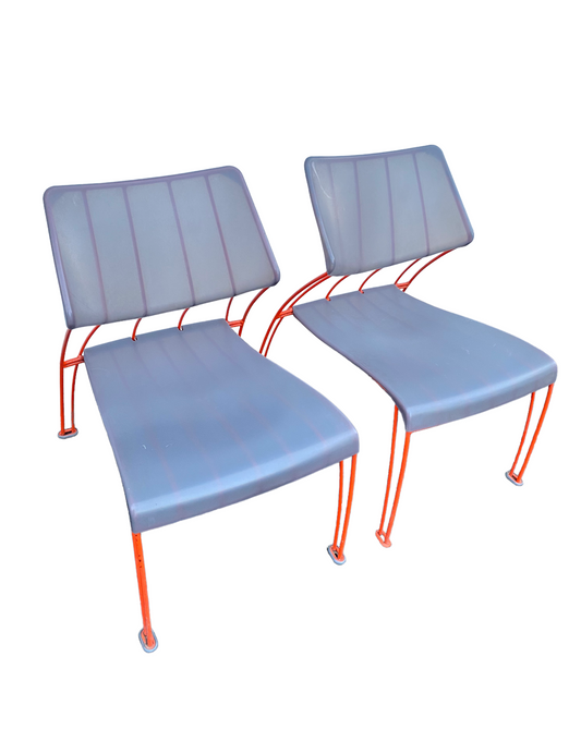 Rare Postmodern IKEA Hasslo By Monika Mulder Versatile Easy Chairs Set of Two