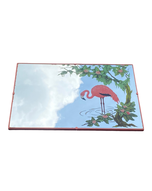 Palm Beach Regency Pink Painted Flamingo Wall Mirror